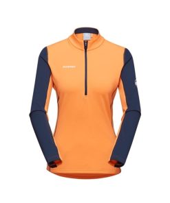 Ona mmtsklep Polary I Bluzy | Aenergy Ml Half Zip Pull Women Tangerine-Marine