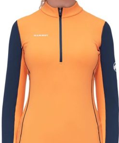 Ona mmtsklep Polary I Bluzy | Aenergy Ml Half Zip Pull Women Tangerine-Marine