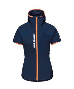 Ona mmtsklep Kurtki I Kamizelki | Kamizelka Aenergy In Hybrid Hooded Vest Women Marine-Vibrant Orange