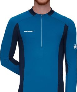 On mmtsklep Koszulki I Koszule | Koszulka Aenergy Fl Half Zip Longsleeve Men Deep Ice-Marine