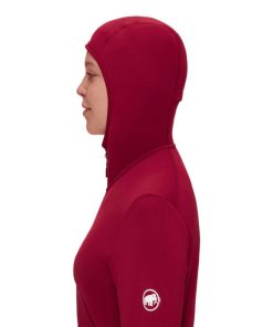 Ona mmtsklep Polary I Bluzy | Polar Aconcagua Light Ml Hooded Jacket Women Blood Red