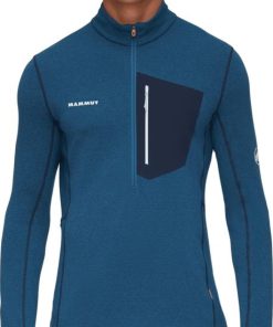 On mmtsklep Polary I Bluzy | Bluza Aenergy Light Ml Half Zip Pull Men Deep Ice-Marine