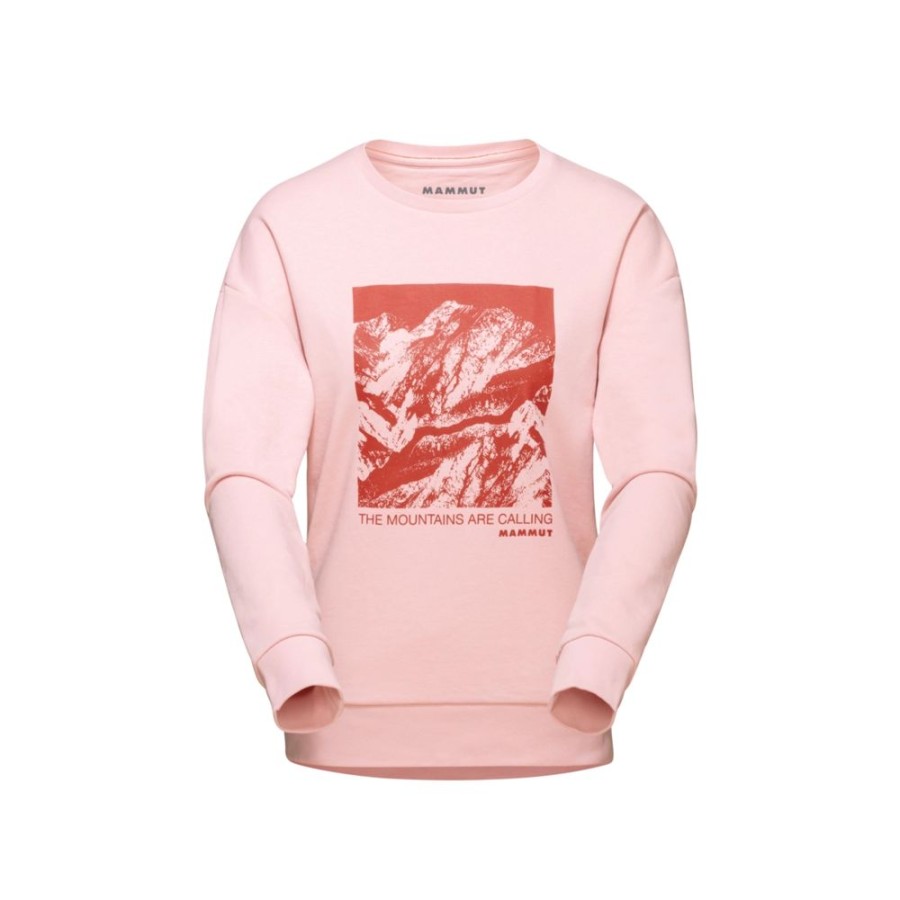 Ona mmtsklep Polary I Bluzy | Bluza Mammut Core Ml Crew Neck Women Panorama Powder Rose