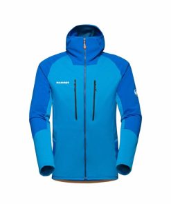 On mmtsklep Polary I Bluzy | Bluza Eiswand Advanced Ml Hooded Jacket Men Tarn-Azurit