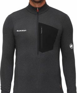 On mmtsklep Polary I Bluzy | Aenergy Light Ml Half Zip Pull Men .M Black-Phantom