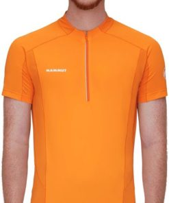 On mmtsklep Koszulki I Koszule | Koszulka Aenergy Fl Half Zip T-Shirt Men Tangerine-Dark Tangerine