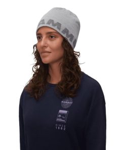 On mmtsklep Czapki Zimowe I Opaski | Czapka Mammut Logo Beanie Platinum-Alloy