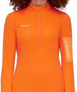 Ona mmtsklep Polary I Bluzy | Bluza Aenergy Light Ml Half Zip Pull Women Tangerine