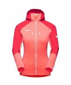 Ona mmtsklep Polary I Bluzy | Bluza Eiswand Advanced Ml Hooded Jacket Women Barberry-Azalea