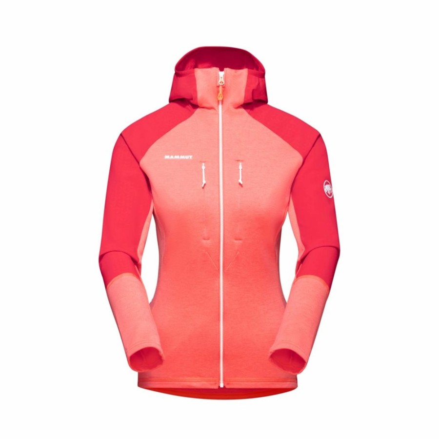 Ona mmtsklep Polary I Bluzy | Bluza Eiswand Advanced Ml Hooded Jacket Women Barberry-Azalea