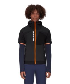 On mmtsklep Kurtki I Kamizelki | Kamizelka Aenergy In Hybrid Hooded Vest Men Black-Vibrant Orange