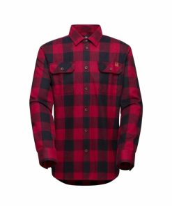 On mmtsklep Koszulki I Koszule | Koszula Tamaro Longsleeve Shirt Men Blood Red-Black