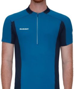 On mmtsklep Koszulki I Koszule | Koszulka Aenergy Fl Half Zip T-Shirt Men Deep Ice-Marine