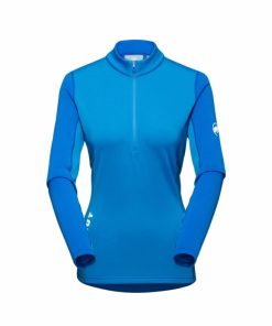 Ona mmtsklep Polary I Bluzy | Bluza Aenergy Ml Half Zip Pull Women Gentian-Ice