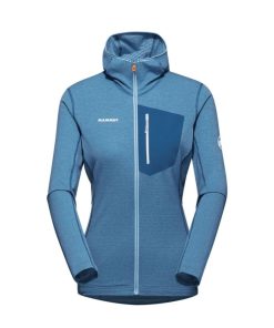 Ona mmtsklep Polary I Bluzy | Bluza Aenergy Light Ml Hooded Jacket Women Cool Blue-Deep Ice