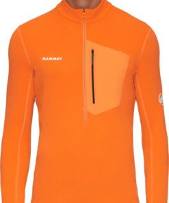 On mmtsklep Polary I Bluzy | Bluza Aenergy Light Ml Half Zip Pull Men Tangerine