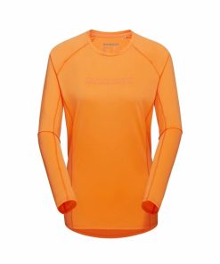 Ona mmtsklep Koszulki I Koszule | Koszulka Selun Fl Longsleeve Women Logo Tangerine