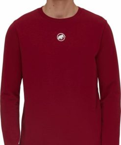 On mmtsklep Polary I Bluzy | Bluza Mammut Core Ml Crew Neck Men Original Blood Red