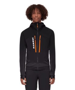 On mmtsklep Kurtki I Kamizelki | Aenergy So Hybrid Hooded Jacket Men Black-Vibrant Orange