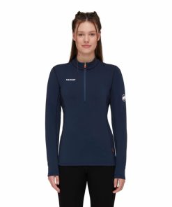 Ona mmtsklep Polary I Bluzy | Aenergy Ml Half Zip Pull Women Marine-Black