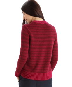 Ona mmtsklep Polary I Bluzy | W Waypoint Crewe Sweater Chery/E, Medium Cherry/Espresso/S