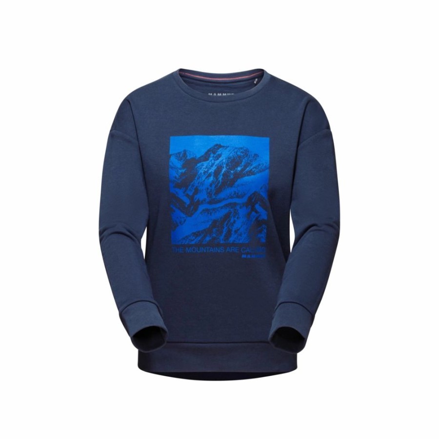 Ona mmtsklep Polary I Bluzy | Bluza Mammut Core Ml Crew Neck Women Panorama Marine