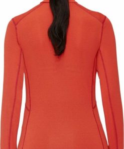 Ona mmtsklep Polary I Bluzy | Bluza Aenergy Light Ml Half Zip Pull Women Hot Red-Blood Red