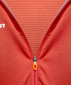 Ona mmtsklep Polary I Bluzy | Bluza Aenergy Light Ml Half Zip Pull Women Hot Red-Blood Red