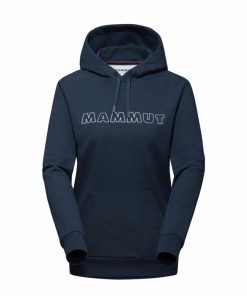 Ona mmtsklep Polary I Bluzy | Bluza Mammut Logo Ml Hoody Women Marine Melange