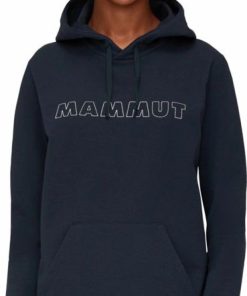 Ona mmtsklep Polary I Bluzy | Bluza Mammut Logo Ml Hoody Women Marine Melange