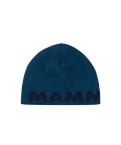 On mmtsklep Czapki Zimowe I Opaski | Czapka Mammut Logo Beanie Deep Ice-Marine