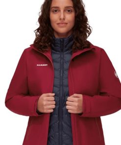 Ona mmtsklep Kurtki I Kamizelki | Kurtka Convey 3 In 1 Hs Hooded Jacket Women Blood Red-Marine