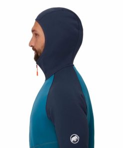 On mmtsklep Polary I Bluzy | Polar Aconcagua Ml Hooded Jacket Men Deep Ice-Marine