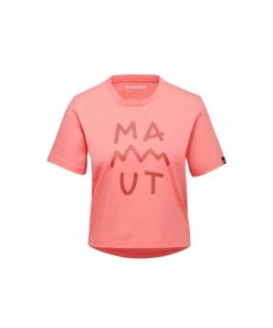 Ona mmtsklep Koszulki I Koszule | Koszulka Massone T-Shirt Cropped Women Lettering Salmon