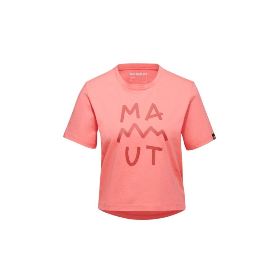 Ona mmtsklep Koszulki I Koszule | Koszulka Massone T-Shirt Cropped Women Lettering Salmon