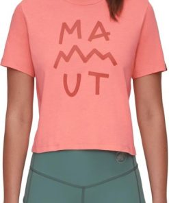 Ona mmtsklep Koszulki I Koszule | Koszulka Massone T-Shirt Cropped Women Lettering Salmon