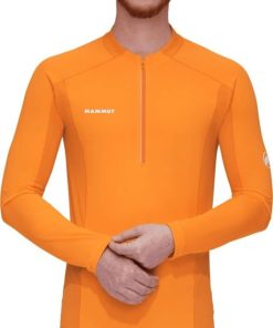 On mmtsklep Koszulki I Koszule | Koszulka Aenergy Fl Half Zip Longsleeve Men Tangerine-Dark Tangerine