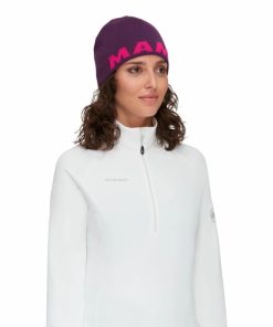 On mmtsklep Czapki Zimowe I Opaski | Czapka Mammut Logo Beanie Grape-Pink