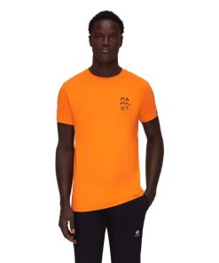 On mmtsklep Koszulki I Koszule | Koszulka Massone T-Shirt Men Lettering Dark Tangerine