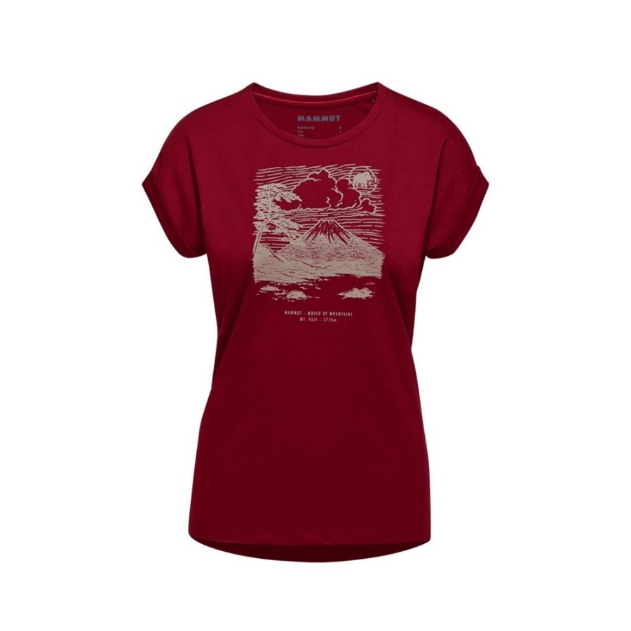 Ona mmtsklep Koszulki I Koszule | Koszulka Mountain T-Shirt Women Fujiyama Blood Red