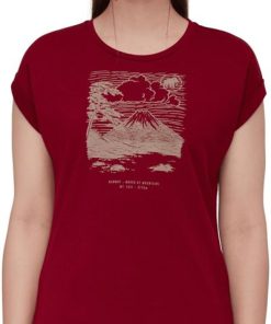 Ona mmtsklep Koszulki I Koszule | Koszulka Mountain T-Shirt Women Fujiyama Blood Red