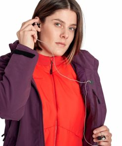 Ona mmtsklep Kurtki I Kamizelki | Kurtka Trovat 3 In 1 Hs Hooded Jacket Women Blackberry-Spicy